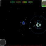 The player piloting a carrier ship with their drones circling around them
