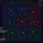 In game map showing the location of ships in the zone as well as current regional control for each faction.